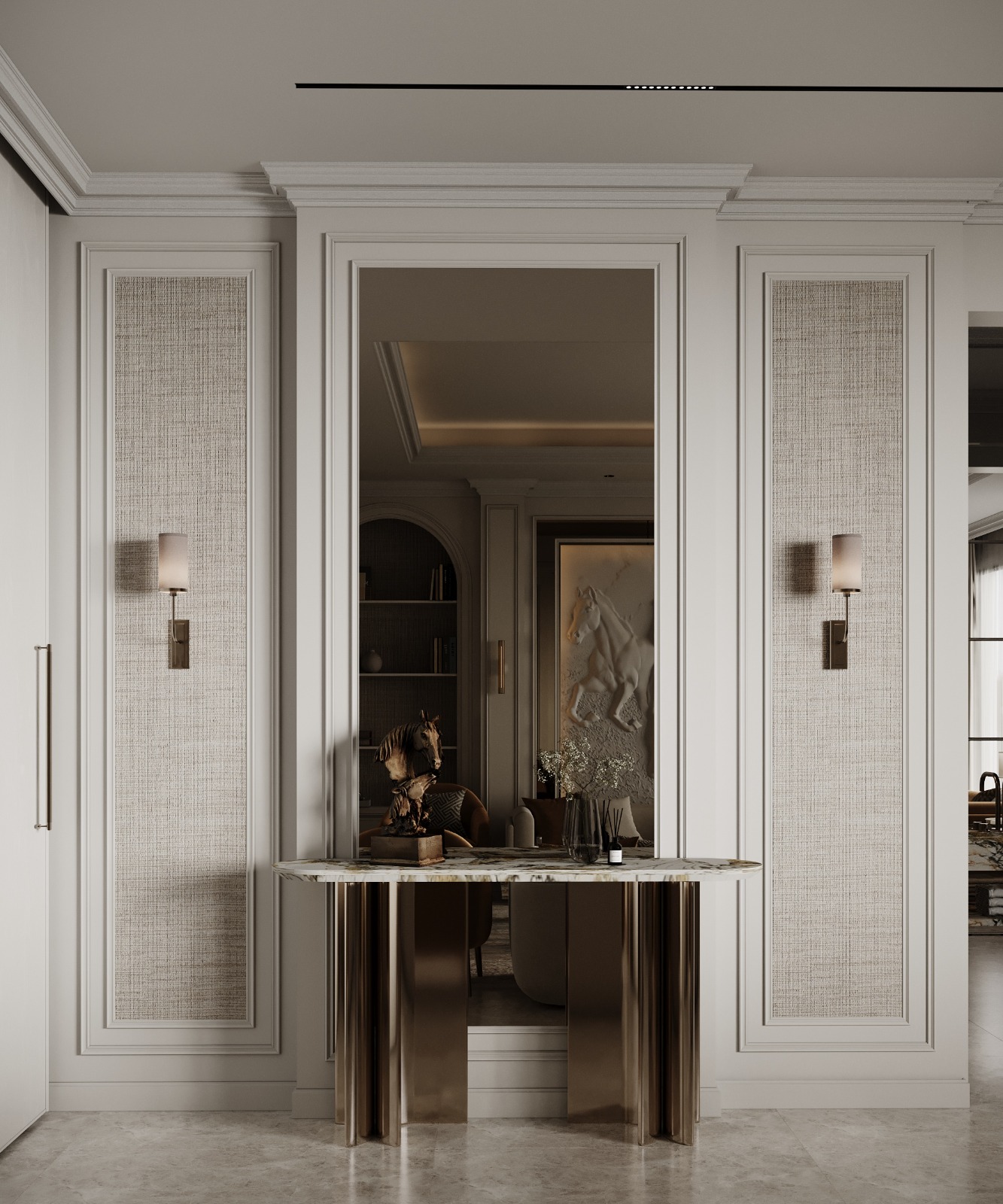 تكامل توزيع الإضاءة والظلال في الفراغات الداخلية تنفيذ إيماج جروب